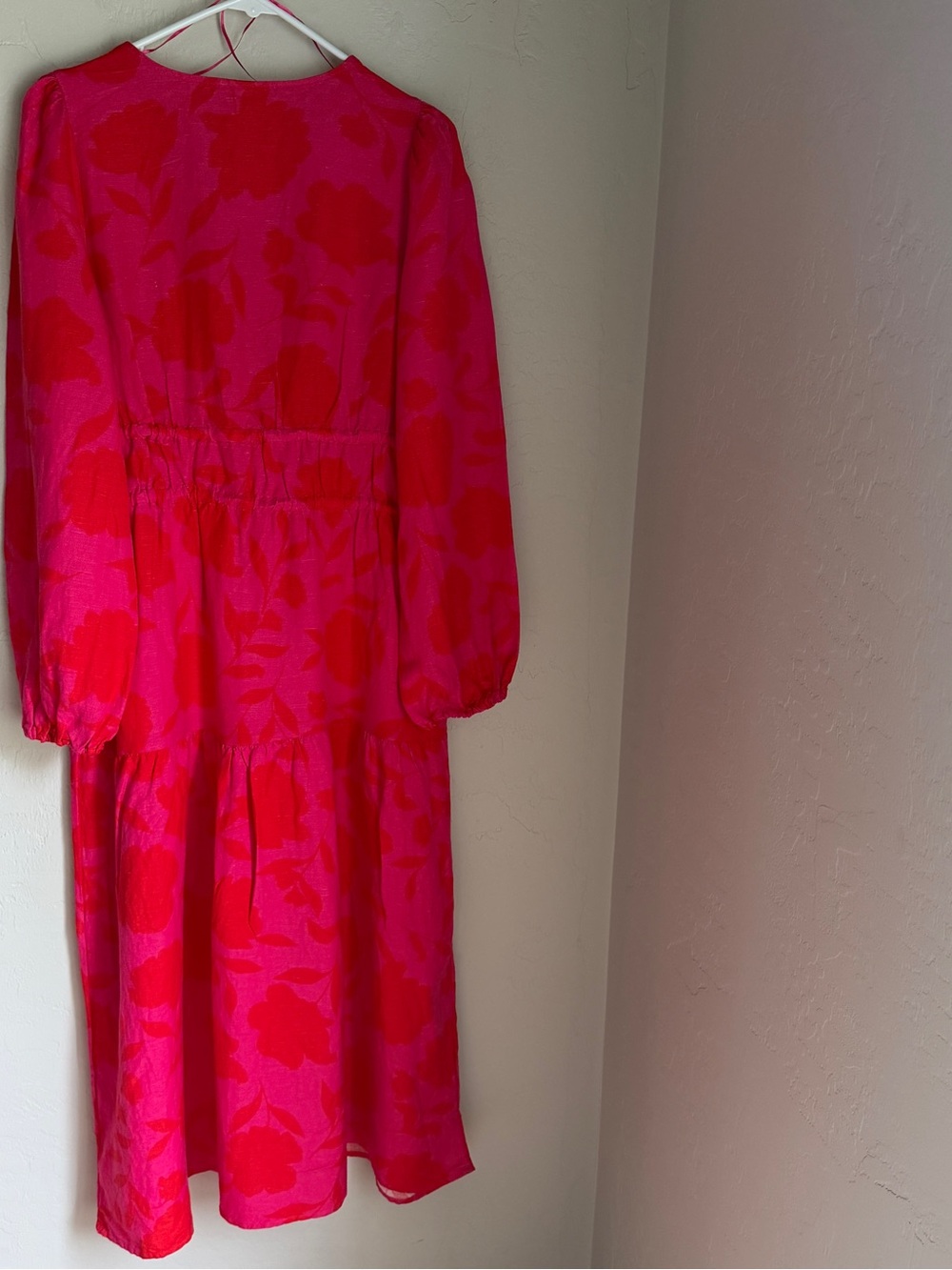 Kate Spade Women's floral Classic Rose Linen Long Sleeve Maxi Dress Size M - Picture 13 of 13